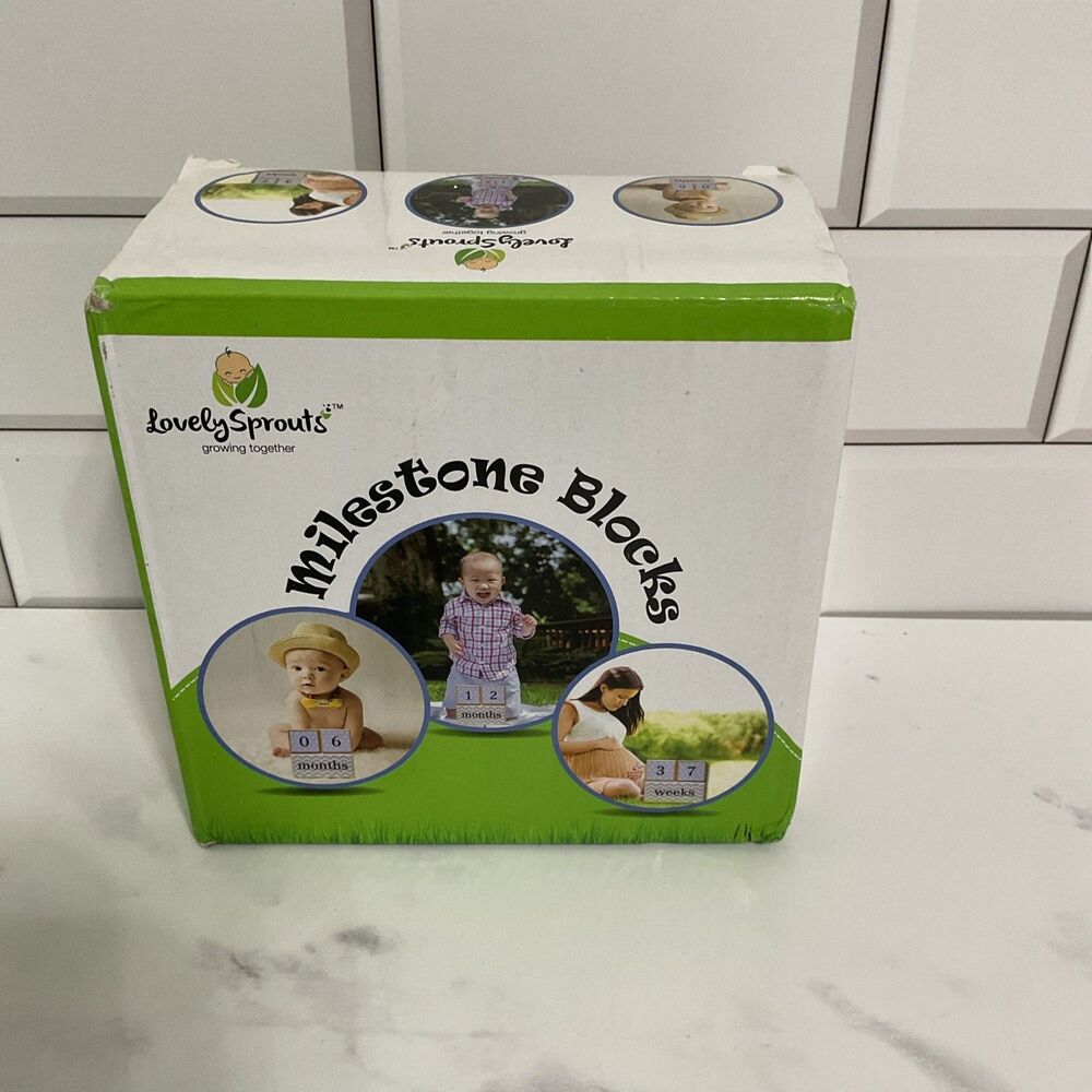 Lovely sprouts milestone blocks for your baby